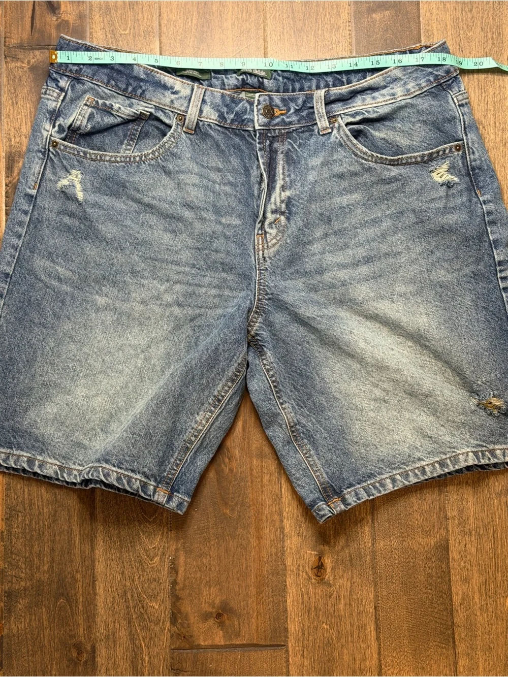 Wild Fable High Rise Denim Jorts | Distressed Blue Jean Shorts | Size 14